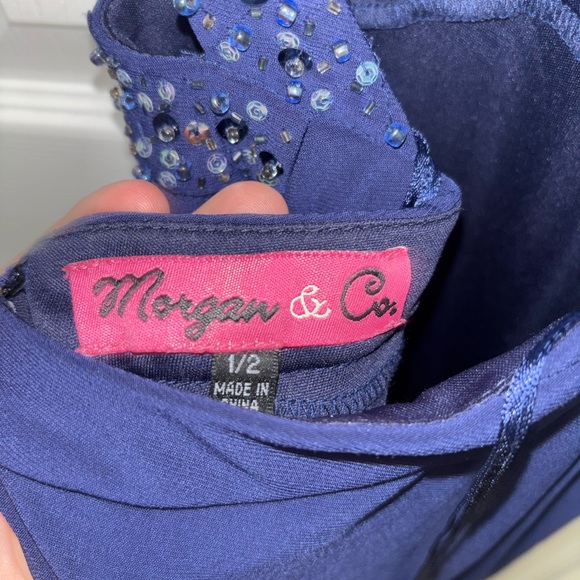 Morgan & Co. Royal Blue Dress with Beaded Details - Picture 6 of 7